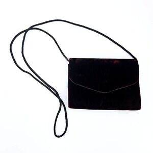 Claire's Vintage Velvet Evening Bag Burgundy Black Whimsigoth Y2K Coquette